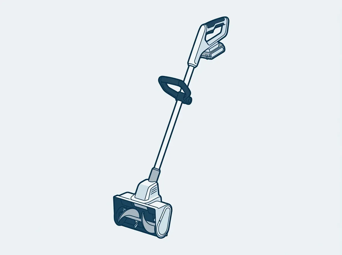 Illustration of a electric snow shovel